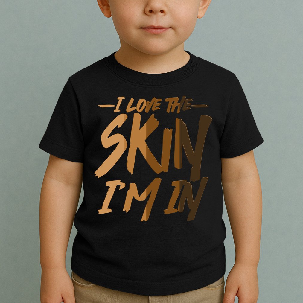 I Love The Skin I'm In Melanin Skin Tones Toddler T-Shirt