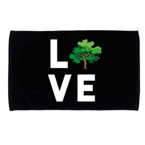 I Love Trees Cute Tree Environment Nature Lovers Gift Microfiber Hand Towel