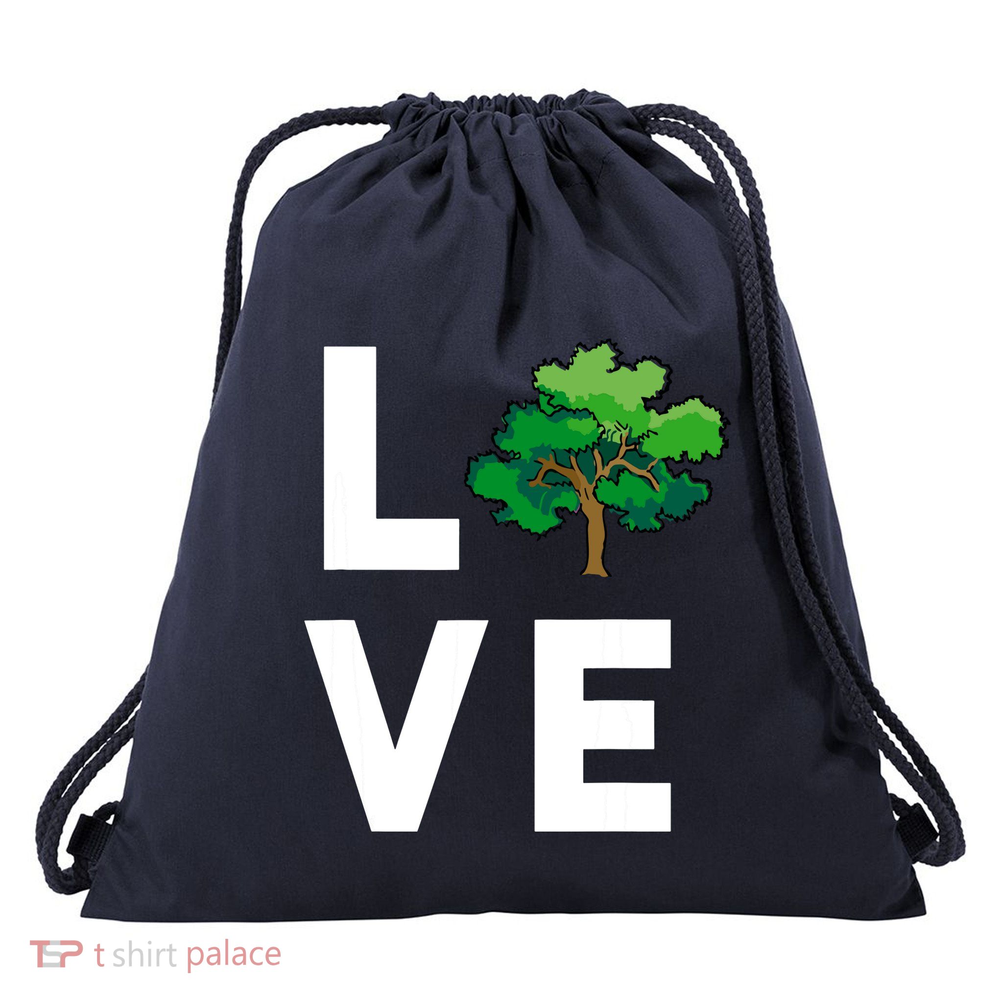 I Love Trees Cute Tree Environment Nature Lovers Gift Drawstring Bag