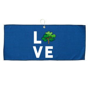 I Love Trees Cute Tree Environment Nature Lovers Gift Large Microfiber Waffle Golf Towel