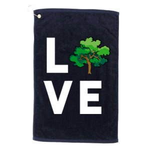 I Love Trees Cute Tree Environment Nature Lovers Gift Platinum Collection Golf Towel