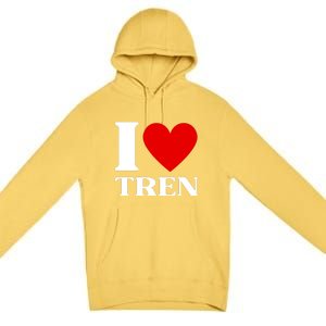 I Love Tren Funny Bodybuilder Premium Pullover Hoodie