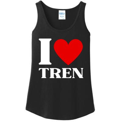 I Love Tren Funny Bodybuilder Ladies Essential Tank