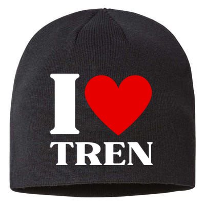 I Love Tren Funny Bodybuilder Sustainable Beanie