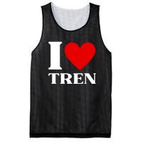 I Love Tren Funny Bodybuilder Mesh Reversible Basketball Jersey Tank