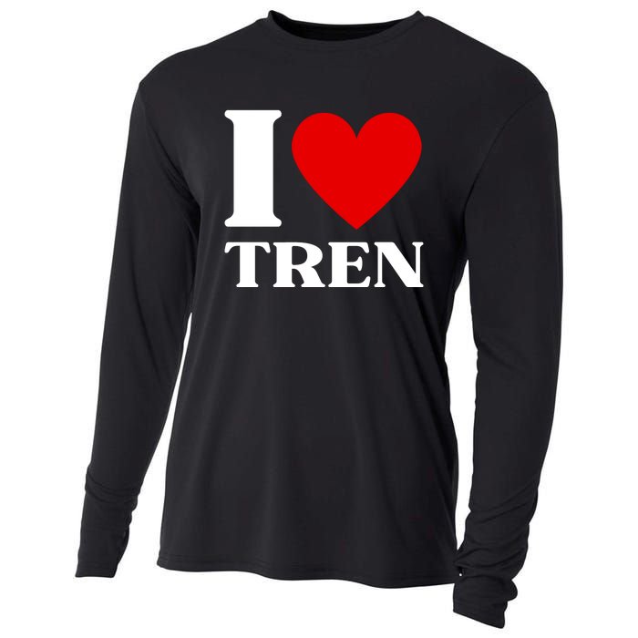 I Love Tren Funny Bodybuilder Cooling Performance Long Sleeve Crew