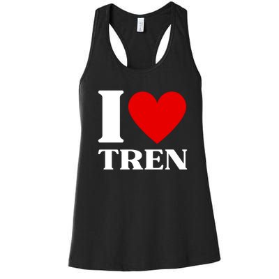 I Love Tren Funny Bodybuilder Women's Racerback Tank