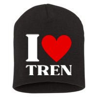 I Love Tren Funny Bodybuilder Short Acrylic Beanie