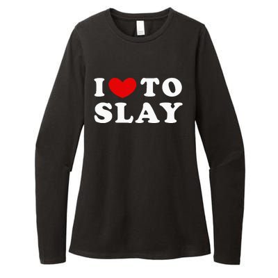 I Love To Slay I Slay I Heart To Slay Womens CVC Long Sleeve Shirt