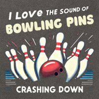 I Love The Sound Of Bowling Pins Crashing Down Funny Bowling Cool Gift Cotton Canvas Backpack