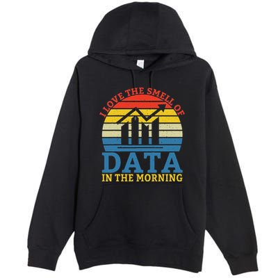 I Love The Smell Of Data In The Morning Data Analyst Premium Pullover Hoodie