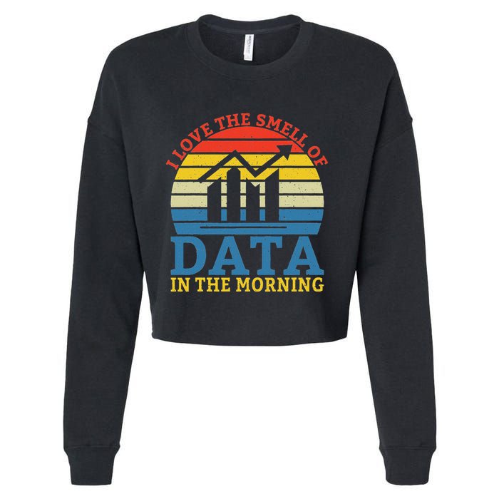 I Love The Smell Of Data In The Morning Data Analyst Cropped Pullover Crew