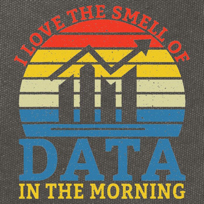 I Love The Smell Of Data In The Morning Data Analyst Cotton Canvas Backpack