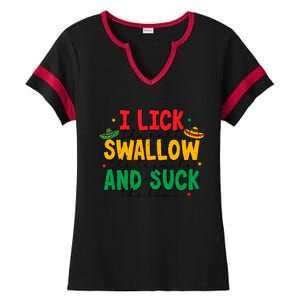 I Lick The Salt Swallow The Tequila Ladies Halftime Notch Neck Tee