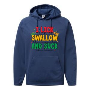 I Lick The Salt Swallow The Tequila Performance Fleece Hoodie