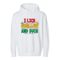 I Lick The Salt Swallow The Tequila Garment-Dyed Fleece Hoodie