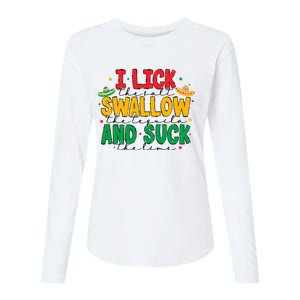 I Lick The Salt Swallow The Tequila Womens Cotton Relaxed Long Sleeve T-Shirt