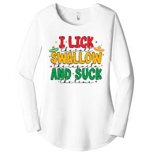 I Lick The Salt Swallow The Tequila Women's Perfect Tri Tunic Long Sleeve Shirt