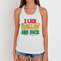 I Lick The Salt Swallow The Tequila Women's Knotted Racerback Tank