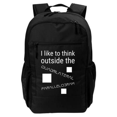 I Like To Think Outside Quadrilateral Parallelogram Gift Backpack