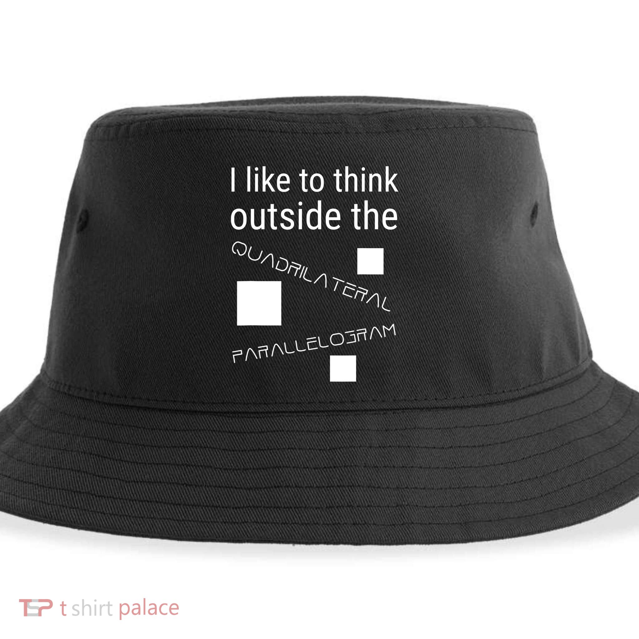 I Like To Think Outside Quadrilateral Parallelogram Gift Sustainable Bucket Hat