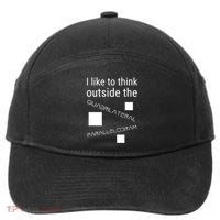 I Like To Think Outside Quadrilateral Parallelogram Gift 7-Panel Snapback Hat
