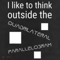 I Like To Think Outside Quadrilateral Parallelogram Gift Adult Drive Performance Visor