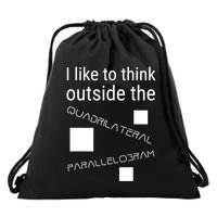 I Like To Think Outside Quadrilateral Parallelogram Gift Drawstring Bag
