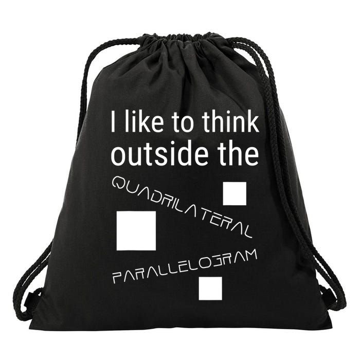 I Like To Think Outside Quadrilateral Parallelogram Gift Drawstring Bag