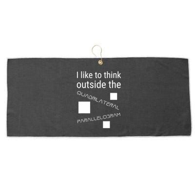 I Like To Think Outside Quadrilateral Parallelogram Gift Large Microfiber Waffle Golf Towel
