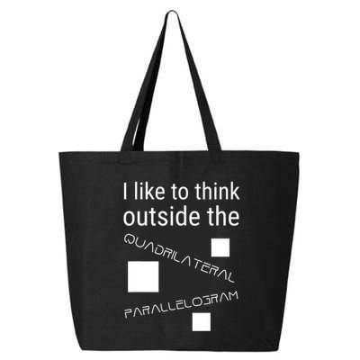 I Like To Think Outside Quadrilateral Parallelogram Gift 25L Jumbo Tote
