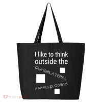 I Like To Think Outside Quadrilateral Parallelogram Gift 25L Jumbo Tote