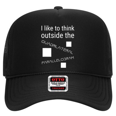 I Like To Think Outside Quadrilateral Parallelogram Gift Trucker Hat