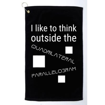 I Like To Think Outside Quadrilateral Parallelogram Gift Golf Towel