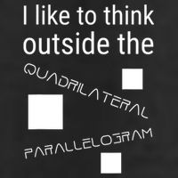 I Like To Think Outside Quadrilateral Parallelogram Gift Golf Towel