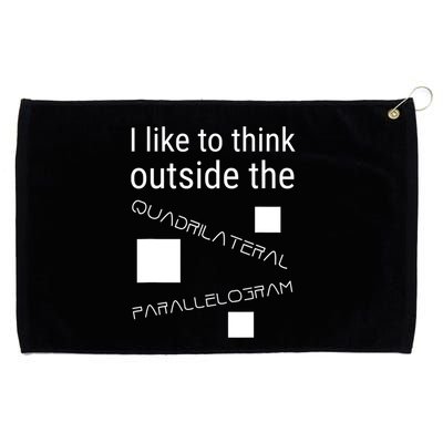 I Like To Think Outside Quadrilateral Parallelogram Gift Grommeted Golf Towel