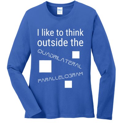 I Like To Think Outside Quadrilateral Parallelogram Gift Ladies Long Sleeve Shirt