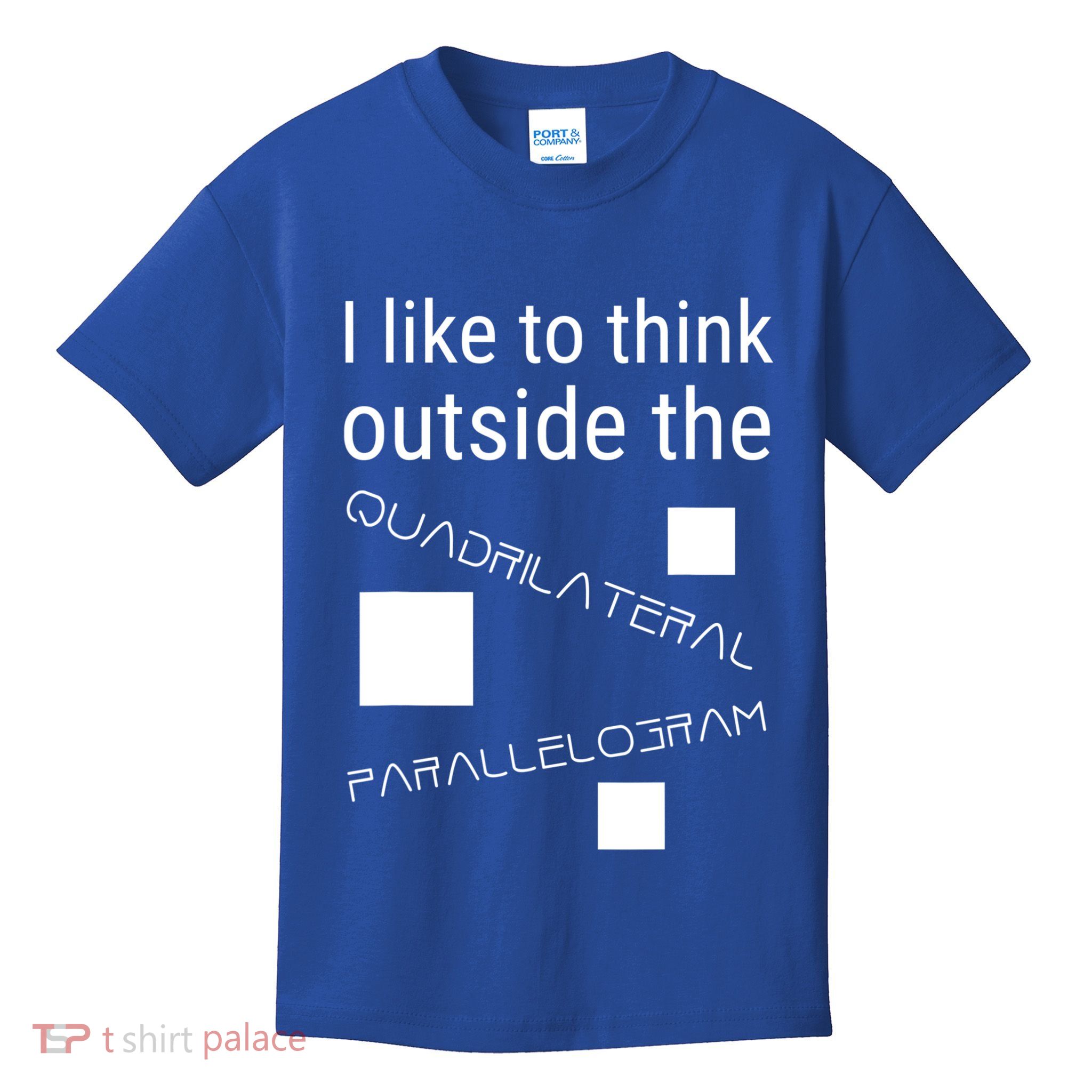 I Like To Think Outside Quadrilateral Parallelogram Gift Kids T-Shirt