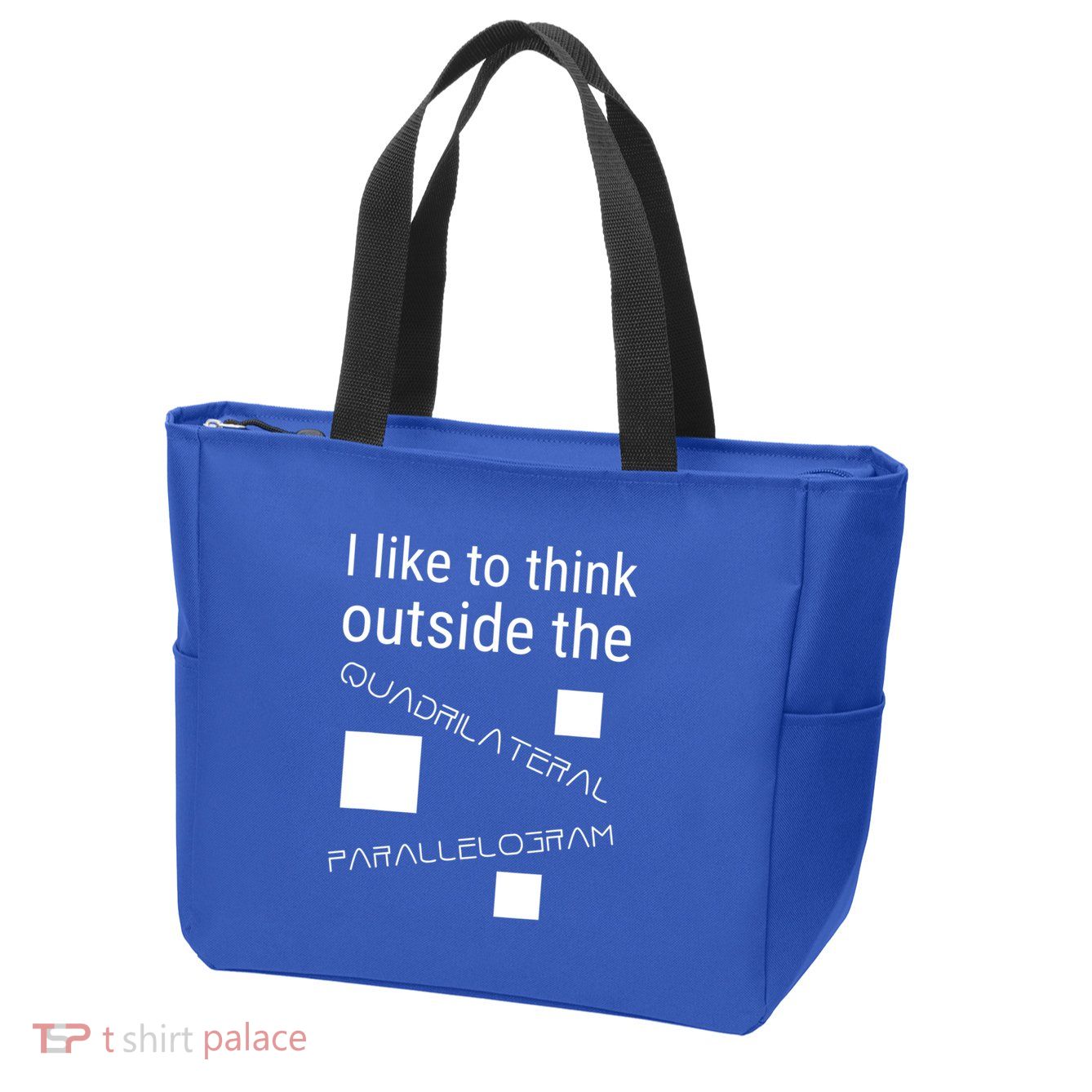 I Like To Think Outside Quadrilateral Parallelogram Gift Zip Tote Bag