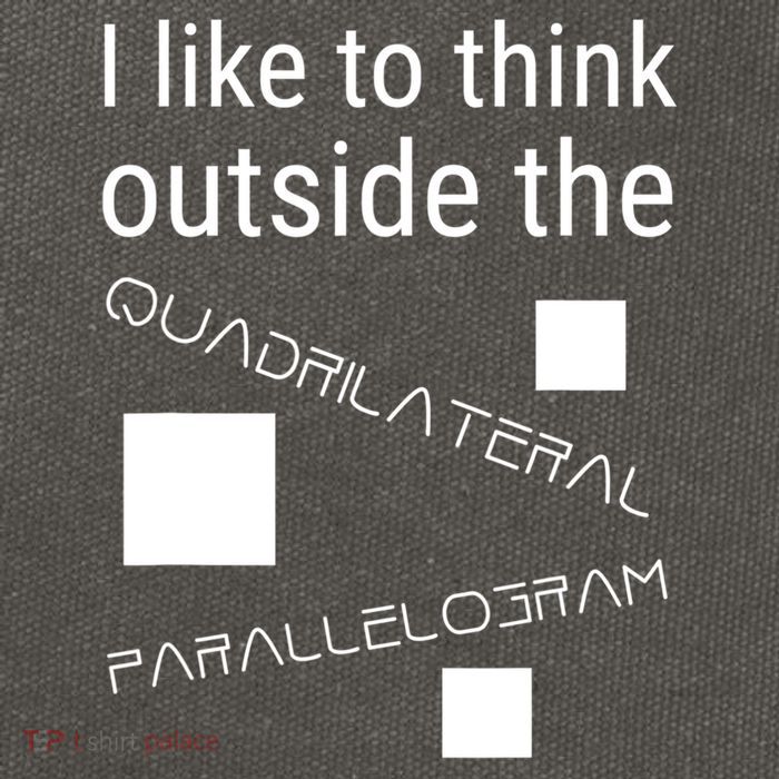 I Like To Think Outside Quadrilateral Parallelogram Gift Cotton Canvas Backpack