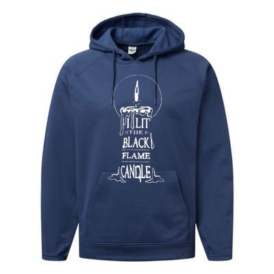 I Lit The Back Flame Candle Performance Fleece Hoodie