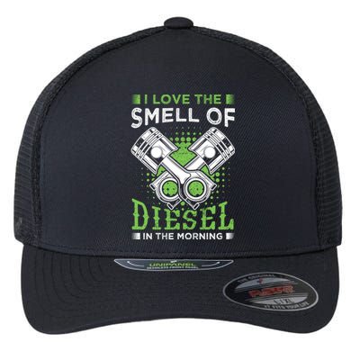 I Like The Smell Of Diesel Truck Mechanic Gift Mechanics Flexfit Unipanel Trucker Cap