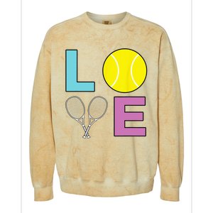 I Love Tennis Tennis Player Colorblast Crewneck Sweatshirt