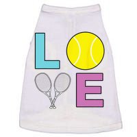 I Love Tennis Tennis Player Doggie Tank