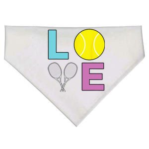 I Love Tennis Tennis Player USA-Made Doggie Bandana