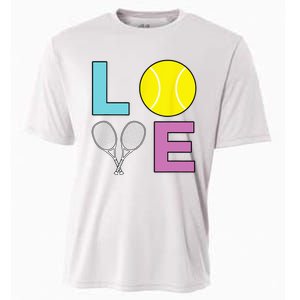 I Love Tennis Tennis Player Cooling Performance Crew T-Shirt