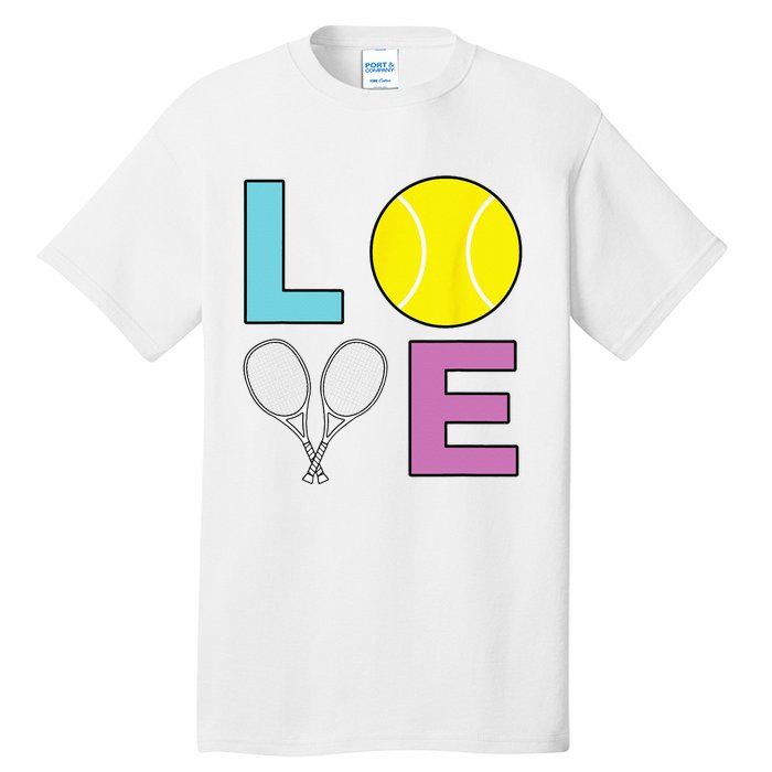 I Love Tennis Tennis Player Tall T-Shirt