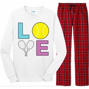 I Love Tennis Tennis Player Long Sleeve Pajama Set