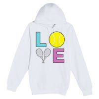 I Love Tennis Tennis Player Premium Pullover Hoodie