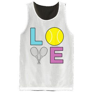 I Love Tennis Tennis Player Mesh Reversible Basketball Jersey Tank